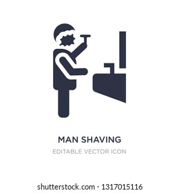 man shaving icon on white background. Simple element illustration from People concept. man shaving icon symbol design.