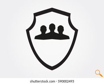 man, shield, badge, vector illustration eps10