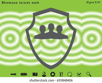 man, shield, badge, vector illustration eps10