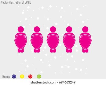 man, shield, insurance, icon, vector illustration eps10