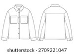 Man Shirt Jacket vector illustration design