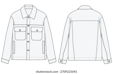 Diseño de Ilustración vectorial de camisa de hombre