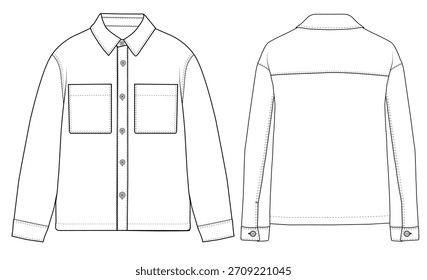 Diseño de Ilustración vectorial de camisa de hombre
