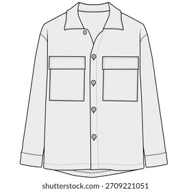 Diseño de Ilustración vectorial de camisa de hombre