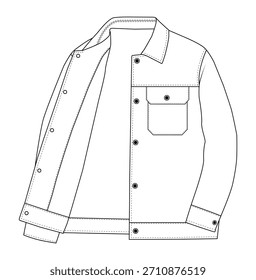 Diseño de Ilustración vectorial de camisa de hombre