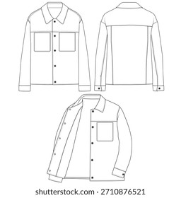 Diseño de Ilustración vectorial de camisa de hombre