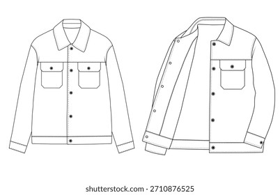 Diseño de Ilustración vectorial de camisa de hombre