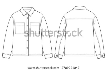 Man Shirt Jacket vector illustration design