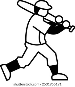 A man in a shirt and pants is holding a baseball bat and running