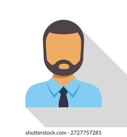 Homem de camisa e gravata com barba representando um perfil de usuário ou de empresário