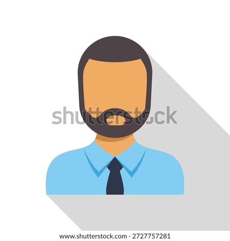 Man in a shirt and tie with a beard representing a user or businessman profile