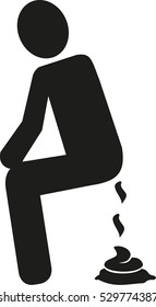Man is shitting pictogram
