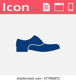 man shoe flat icon 