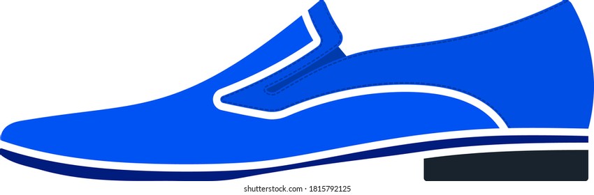 Man Shoe Icon. Flat Color Design. Vector Illustration.