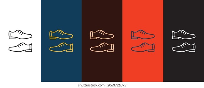 Man shoe outline icon illustration isolated vector sign symbol