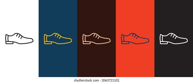 Man shoe outline icon illustration isolated vector sign symbol