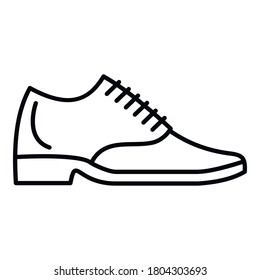 Man shoe repair icon. Outline man shoe repair vector icon for web design isolated on white background