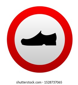 man shoe sign, vector icon