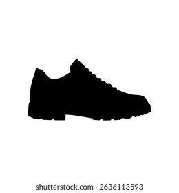 Man shoe silhouette vector flat design.