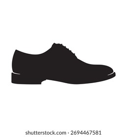 Mann Schuh Silhouette Vektor flache Illustration Design auf weißem Hintergrund