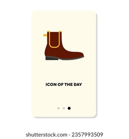 Man shoe vector icon. Walking footwear isolated vector. Footwear and fashion concept. Vector illustration symbol elements for web design and apps
