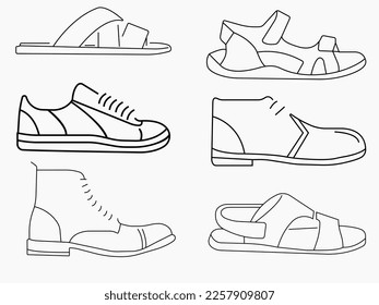 ilustración vectorial de diseño de calzado humano 