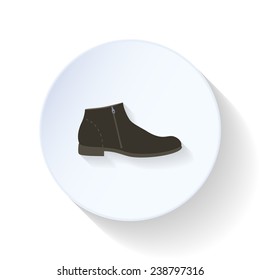 Man Shoes flat icon vector graphic illustration design