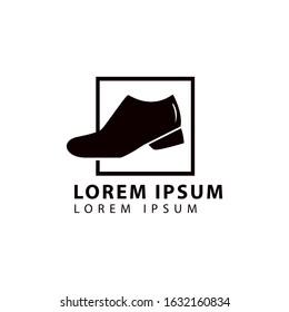 man shoes logo vector illustration. man shoes shop logo icon.