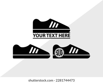 Silueta de ilustración de vectores monograma de zapatos de hombre