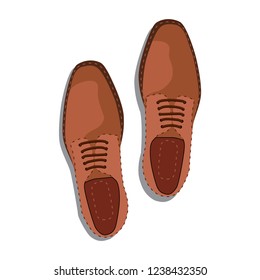 Man shoes top view.
