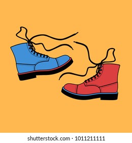 man shoes vector