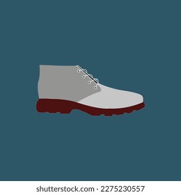 Man Shoes vector artwork, white and gray color