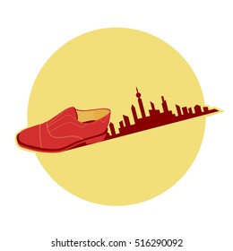 Man shoes vector. Fashion design background. Vector illustration.