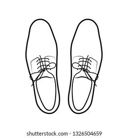 Man shoes. Vector icon.