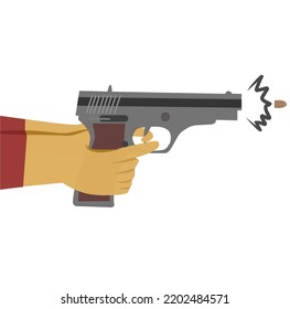 Man shooting at a target