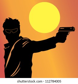 Man shoots from pistol