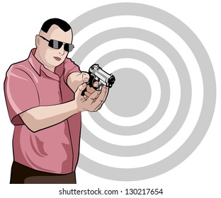 Man shoots from pistol