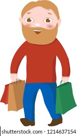 The man with the shopping