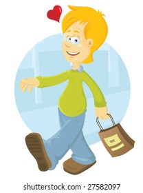 The man shopping