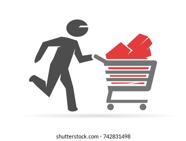 Man with shopping cart