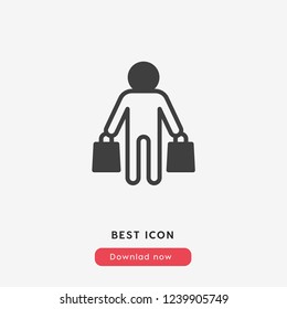 Man with shopping icon vector
