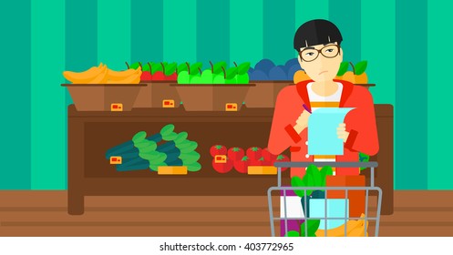 Man with shopping list.