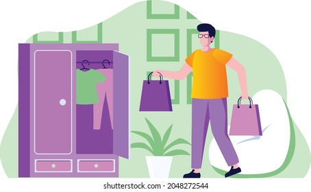Diseño de ilustraciones vectoriales de compras