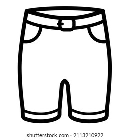 Man Shorts Flat Icon Isolated On White Background
