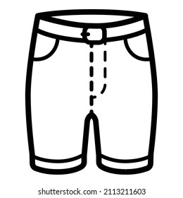 Man Shorts Flat Icon Isolated On White Background