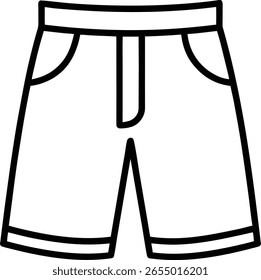 Hombre Pantalones cortos Icono de Vector Ilustración de silueta 