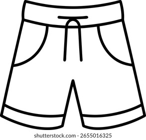 Hombre Pantalones cortos Icono de Vector Ilustración de silueta 