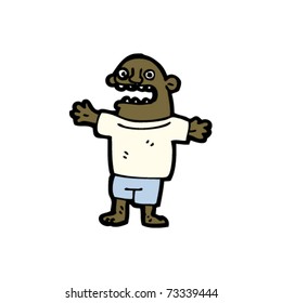 hombre en pantalones cortos y dibujos animados
