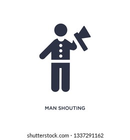 man shouting isolated icon. Simple element illustration from behavior concept. man shouting editable logo symbol design on white background. Can be use for web and mobile.