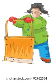 Man shoveling snow